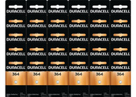 Duracell 364 (AG1 SR621SW LR621 SR621 SR60 363) Button Cell Battery 30 Pack