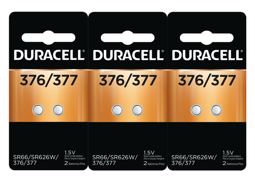 2 x Duracell 377 376 AG4 SR626SW SR626 LR626 LR66 Silver Oxide Watch  Battery 