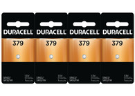 Duracell D379 1.5V Silver Oxide Watch/Electronic Button Cell Battery - 4pk