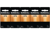 5 x Duracell 379 Silver Oxide Button Cell Battery 16 MAh