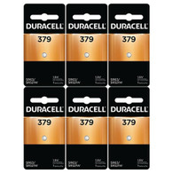 Duracell 379 Watch Battery (SR521SW) Silver Oxide 1.55V 6 Pack