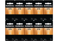 Duracell 1.5 Volt 379 Silver Oxide Coin Button Battery Pack of 10