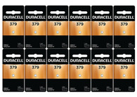 379 Duracell 1.5V Silver Oxide Button Cell Battery 12 Pack