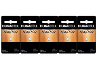 Duracell D384/392 1.5V Silver Oxide Watch/Electronic Button Cell Battery - 5pk