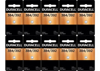 Duracell 392/384 Silver Oxide Battery 1.55 Volt 10/Pack