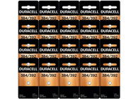 DURACELL 384/392, Button Cell Battery, ANSI, Silver Oxide, 1.5VDC 20 Pack
