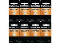 8 x Duracell 389/390 Button Coin Battery Silver Oxide ~ Watch Electronic Calculator