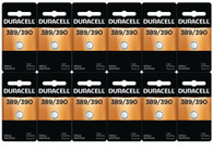 DURACELL 389/390, Button Cell Battery, ANSI, Silver Oxide, 1.5VDC 12 Pack