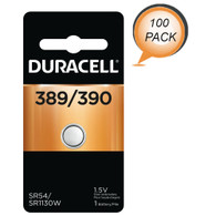 100 NEW Duracell 389/390 Button Coin Battery Silver Oxide 1.5volt Watch Calculator
