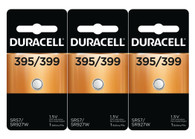 3x Duracell 399/395 SR927 Knopfbatterien – Silberoxid, Lange Lebensdauer, Für Armbanduhren & Kleingeräte