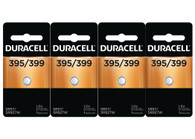 Duracell D395/399 1.5V Silver Oxide Watch/Electronic Button Cell Battery - 4pk