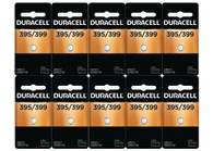 Duracell 395/399 Watch Battery (SR927W) Silver Oxide 1.55V 10 Pack