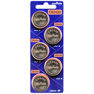 5 Murata CR 2430 CR2430 Lithium 3-Volt Coin Cell Batteries, Replaces Sony