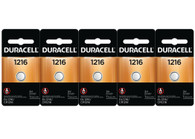 Duracell Coin Button 1216 Lithium Battery, 5 count