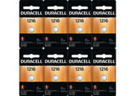 1216 Duracell 3V Lithium Coin Cell DL1216, 8 Batteries