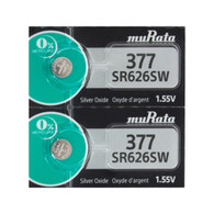 2 pk Murata 377 SR626SW SP377 AG4 G4A177 SR66 V377 Watch Batteries- Replaces Sony