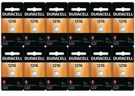 12 Pcs, Duracell 1216 3V Lithium Coin Cell Battery