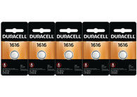 Duracell Lithium Battery, 1616, 3v - 5 ct