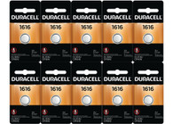 Duracell 3 Volt 1616 Security Coin Lithium Battery 10 Pack