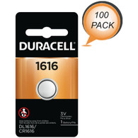 100 x Duracell CR1616 3V Lithium Coin Cell Battery DL1616 1616 BR1616 ECR1616