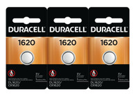 Duracell Duralock DL CR1620 75mAh 3V Lithium (LiMNO2) Watch/Electronic Coin Cell Battery - 3 Pieces