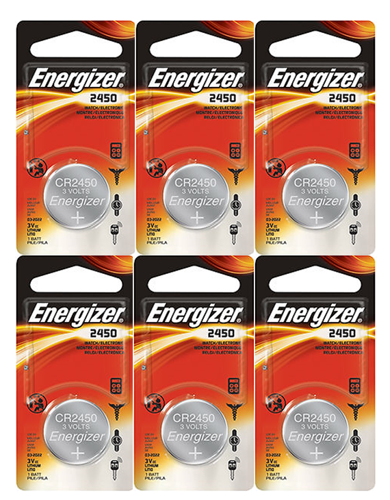 5 pcs Energizer CR2450 CR 2450 ECR2450 3v Lithium Battery