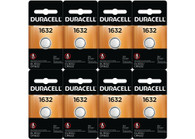 8 Pcs Duracell 1632 DL1632 CR1632 3V Lithium Coin Battery