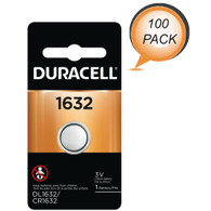 100 Pcs Duracell CR1632 1632 Car Remote Lithium Batteries