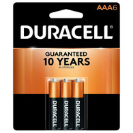 Duracell Coppertop AAA Alkaline Batteries 6 Pack
