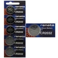 6 Genuine renata CR2032 3v Lithium 2032 Coin Batteries Freshly Packed by renata