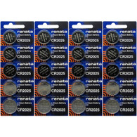 Renata CR2025-CU 165mAh 3V Lithium Primary (LiMNO2) Coin Cell Battery 20 Pack