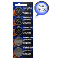 Renata CR2025 Lithium Battery 3V Coin Cell Battery (500pcs Wholesale Pack)