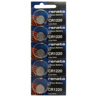 Renata CR1220 3V Lithium Coin Cell Battery 5 Pack