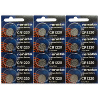 12 x #CR1220 Renata Lithium Watch Batteries