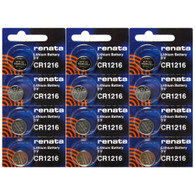 12 x Renata CR1216-SC 25mAh 3V Lithium Primary (LiMNO2) Coin Cell Battery