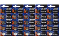CR1216 3v Lithium Button Cell Battery, Renata 25 Pack