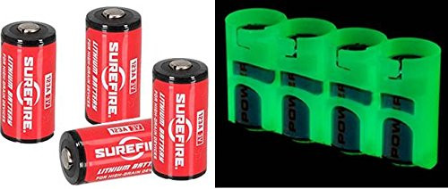 samfund Med vilje radium Surefire SF123A DL123A CR123A 3V Lithium X 4 Batteries + Glow in The Dark  CR123, 123, CR123A Battery Case - TheBatterySupplier.Com