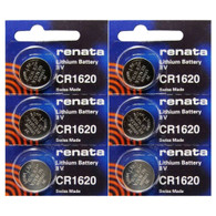 Renata CR1620-CU 68mAh 3V Lithium Primary (LiMNO2) Coin Cell Battery 6pcs