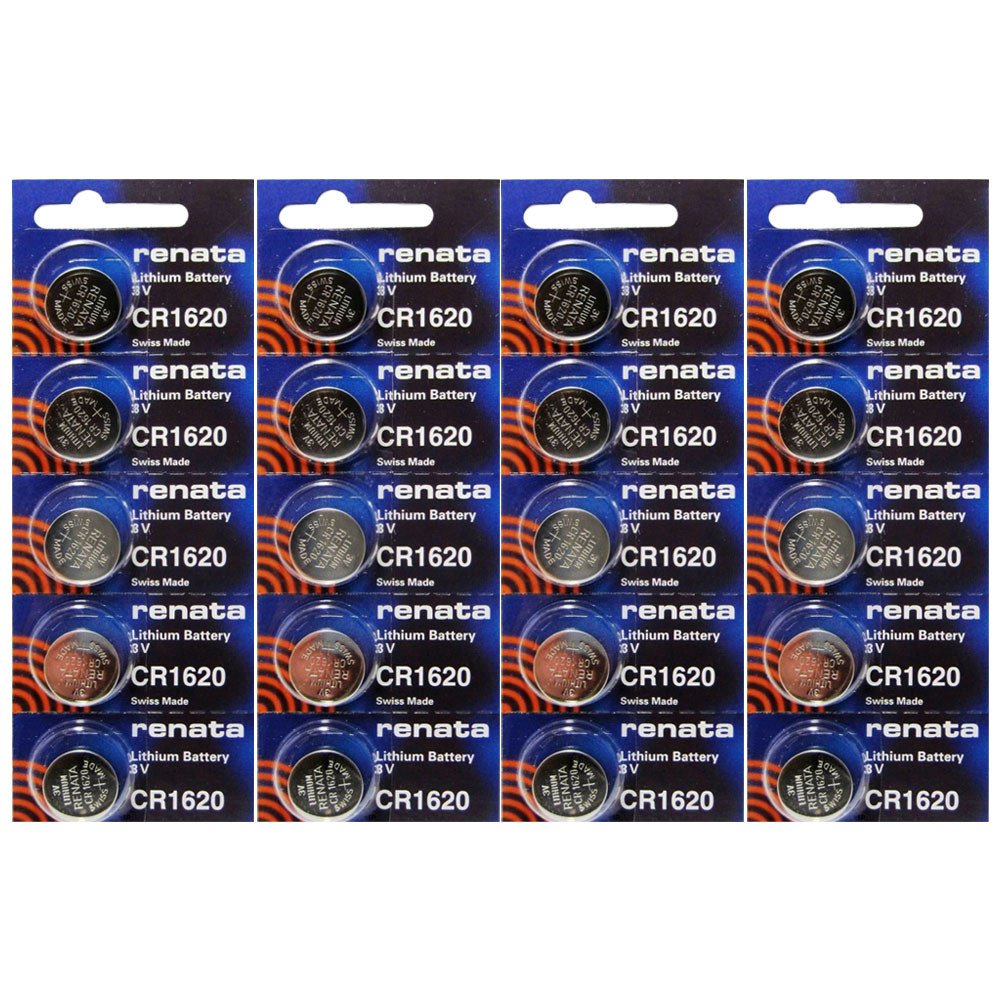 Renata CR1620 Lithium Coin Cell 3V Battery 20 Pack