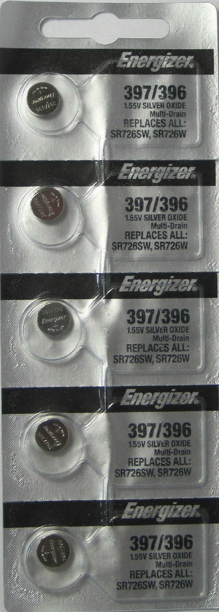 Energizer 397 / 396 SR726W) Silver Oxide Battery. -