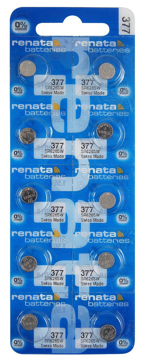 377 / SR626SW Renata Silver Oxide Button Batteries