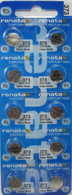 Renata Batteries 373 SR916SW Silver Oxide Watch Batteries wholesale pack 50 batteries