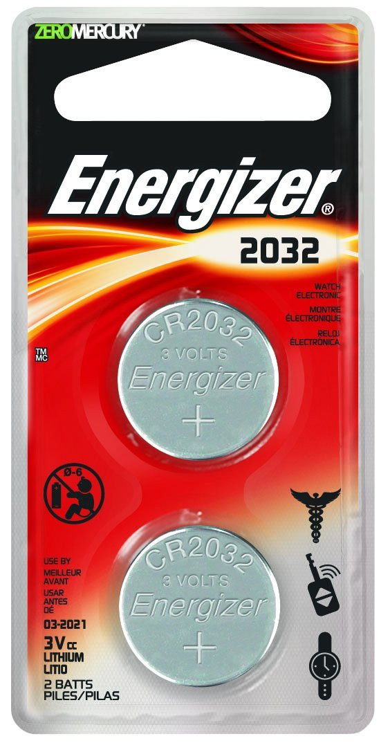 Energizer 2032BP-2N Coin Lithium 2032 Battery, Black