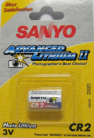 2 pack SANYO CR2 Photo Lithium Battery