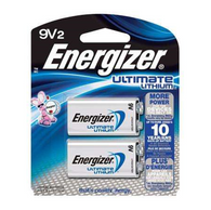 Energizer Ultimate 9 Volt Batteries, Lithium 9v Battery (2 Count) L522BP-2