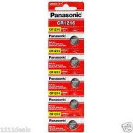 Panasonic Batteries CR1216 (ECR1216, DL1216) Lithium Coin Battery, On Tear Strip (Pack of 5)