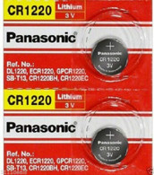 Panasonic 3V lithium Battery CR1220 2 Pk