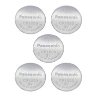 5 CR1220 Panasonic Lithium Batteries