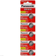 5 CR1616 Panasonic Lithium Batteries