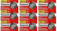 Panasonic CR2016 Lithium Battery 3V, 9 Pack